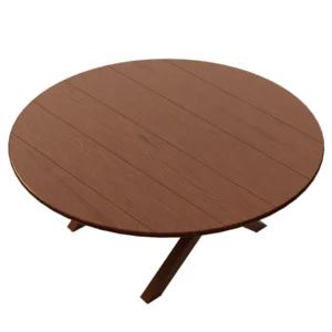 Mesa redonda de madera